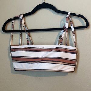 Straight across swim suit top